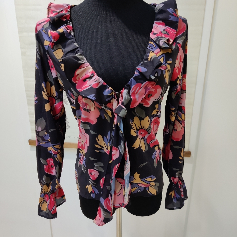 Floral Print Haoduoyi Blouse - Small